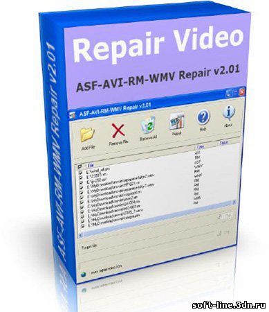 ASF-AVI-RM-WMV Repair v2.01 (программа для восстановления испорченных видеофайлов) скачать бесплатно