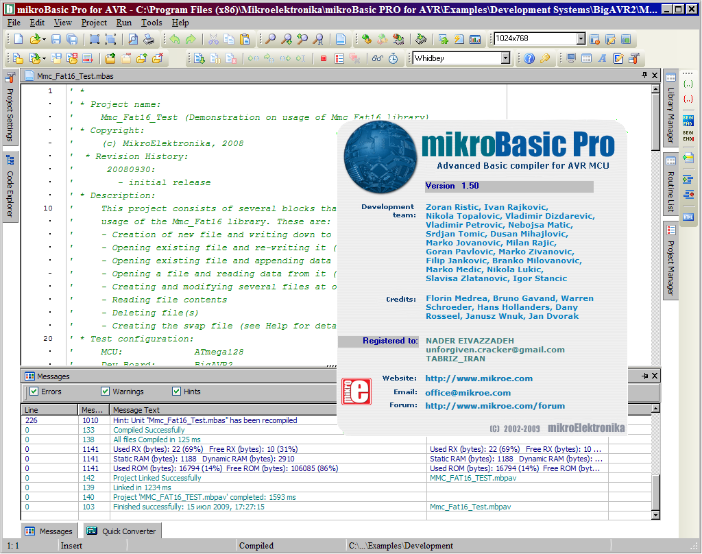 mikroBasic pro AVR 2009 Build.1.50 скачать бесплатно
